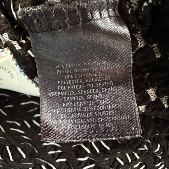 Anthropologie Postage Stamp Black Braided Knit Sweater Cap Sleeve Rayon Stretch - Picture 5 of 5